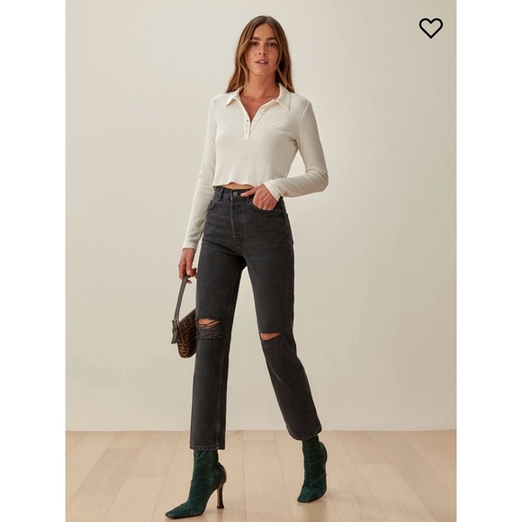 Reformation Cynthia High Rise Straight Jeans - Picture 4 of 7